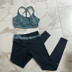 Lululemon energy bra (size 10) and leggings (size 8)